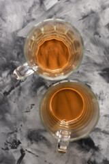 Two Irish glass with milk coffee - 766496235