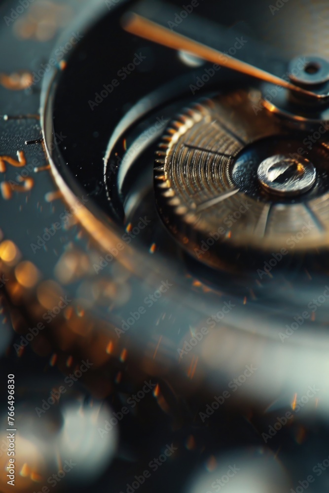 Poster detailed view of a watch face, perfect for time-related concepts