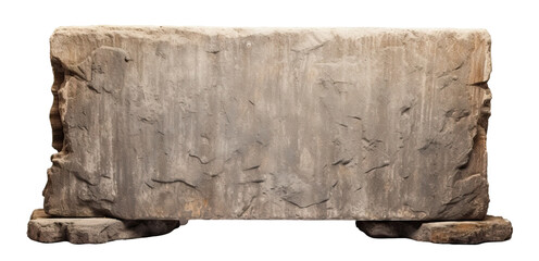 Old stone sign plate, cut out