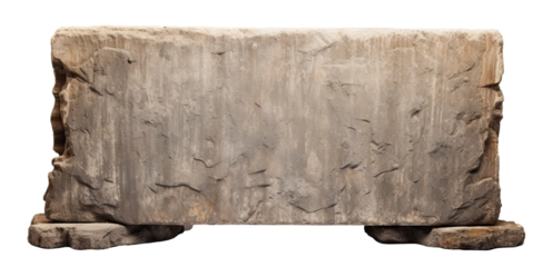 Old stone sign plate, cut out