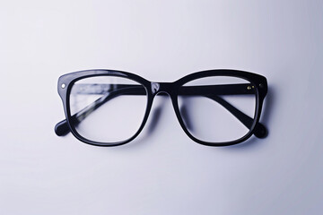 Black Eye Glasses Isolated on Whiteisolated on solid white background.