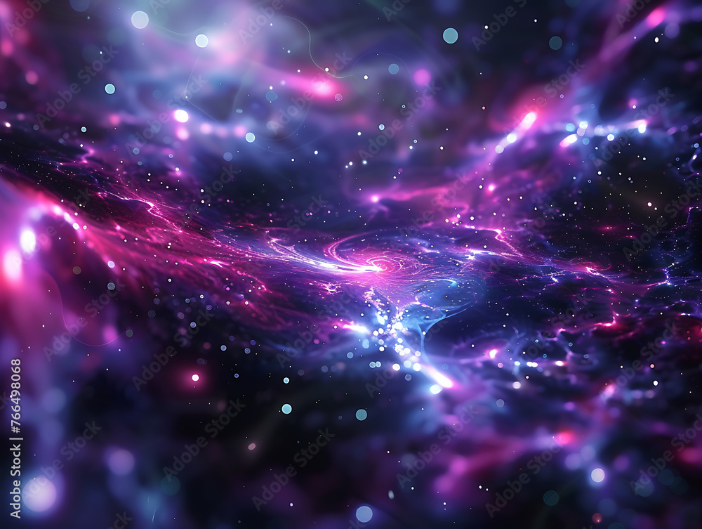 Poster abstract interconnected constellation background with geometric shapes and lines