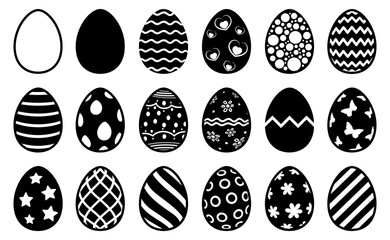 Easter Egg set icon. Easter eggs set signs - vector - 766498499
