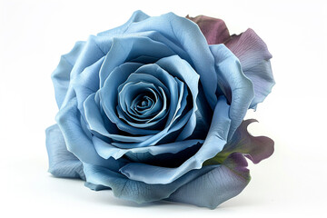 blue rose isolated on white backgroundisolated on solid white background.