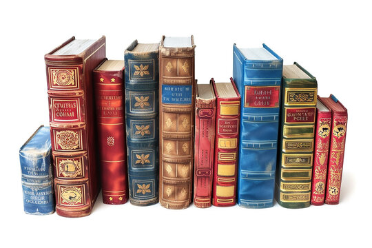 Books collection isolated on a white background.isolated on solid white background.