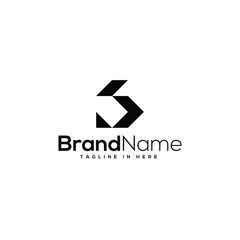 letter B arrow logo branding