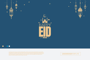 creative Eid Logo Design composition classic style