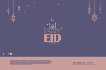 awesome Eid Logo Design composition classic style