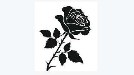 Rose icon or logo isolated sign symbol vector illustration