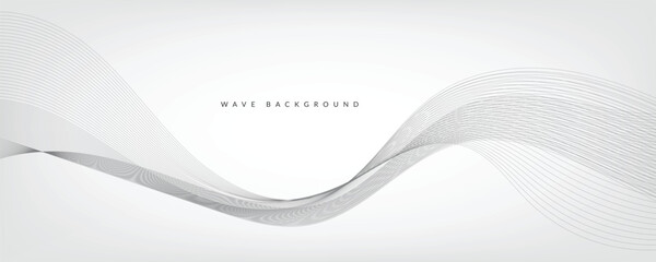 White gradient background with waves. EPS10