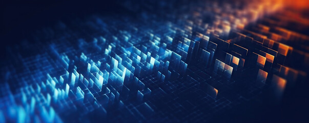 Obraz premium Digital background. Can be used in the description of network abilities, technological processes, digital storages, science, education, etc.