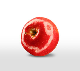 red ripe apple with shadow - 766509252