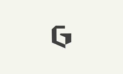 initial letter G simple monogram logo design vector illustration