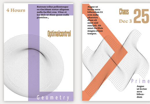 A4 Flyer 3D Geometric Wireframe Shape Simple Layout Science Event
