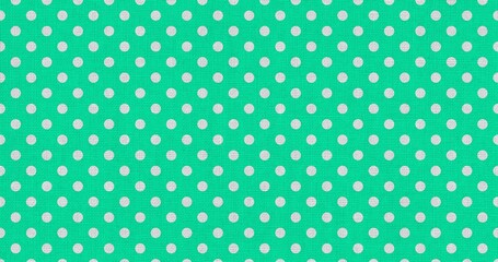 white green color polka dots fabric