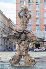 Triton Fountain in Rome, Italy