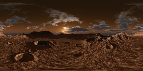 Mars, HDRI, environment map , Round panorama, spherical panorama, equidistant projection, 360 high resolution panorama, 3d rendering - 766518887