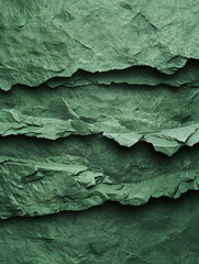 Waves of crumpled green layers create an abstract eco landscape.