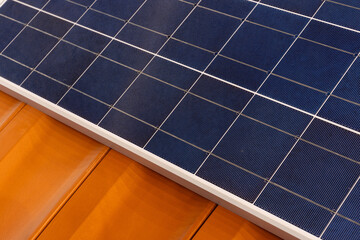 Solar panels on a tile roof..