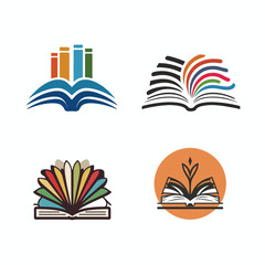 Bookish Brilliance: Flat Logo Compilation