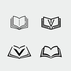 Page Turner Designs: Flat Book Logo Assortment