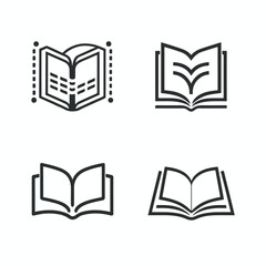 Paper Plane Press: Flat Book Logo Set
