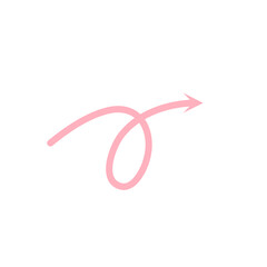 Hand drawn pink arrow direction. High Quality Element