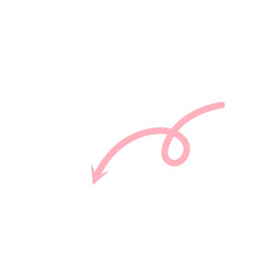 Hand drawn pink arrow direction. High Quality Element