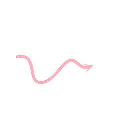 Hand drawn pink arrow direction. High Quality Element