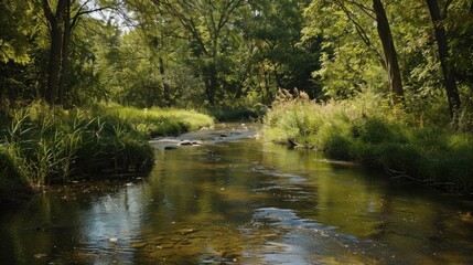 river with beautiful waterfall in dense forest