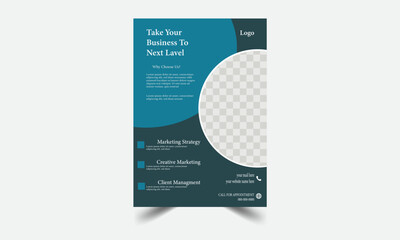 Business flyer design template. Vector illustration.