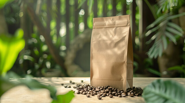 Fresh Brews: Coffee Product Mockup Photography. Generative AI