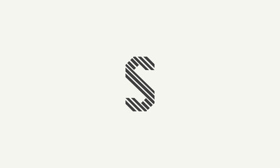 initial letter S monogram simple logo design vector illustration