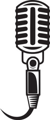 Retro microphone vector