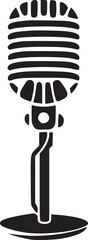 Retro microphone vector