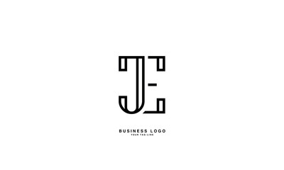 JE,E J, J, E, Abstract Letters Logo Monogram