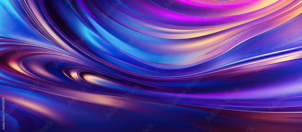 Poster Vibrant abstract backdrop featuring a fluid curved pattern in various colors, creating a visually appealing design