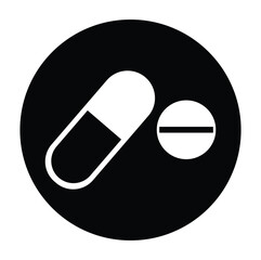 Pills icon vector set. Simple and editable pills icons Medicament and pharmaceutical symbol. 