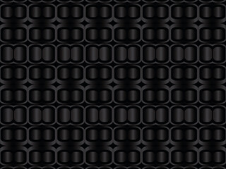 Black metal texture steel background. Perforated metal sheet.