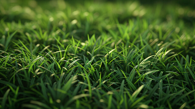 Close-up photo of the grass with lots of detail. Summer and green background