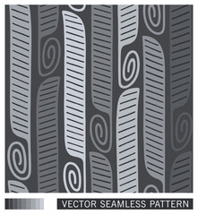 Stylized writing quills. Seamless pattern. Vector graphics
