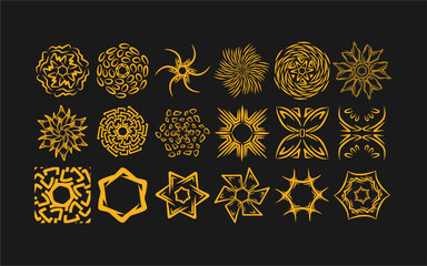 Geometric food line pattern. Natural flower plant simple shape, abstract eco agriculture concept. Vector minimal banner