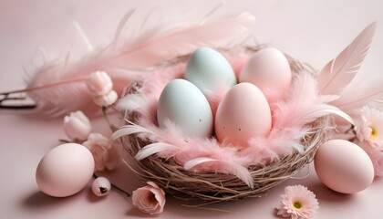 Vertical Pastel Pink Easter Eggs Nestled In A Deli Upscaled 3