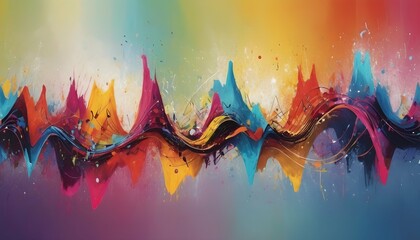 Vibrant Abstract Representation Of Music And Soun Upscaled 3