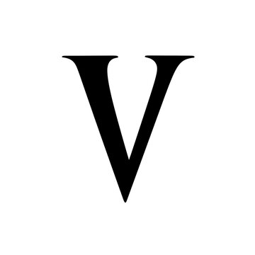 The font english alphabet of brown leather. Letter V from a brown leather isolated on a white background.
