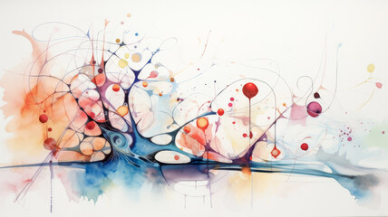 Abstract colorful watercolor background image