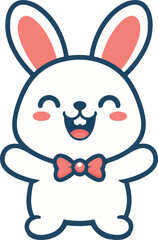 rabbit with a bow tie