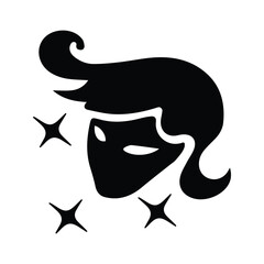 Gemini, zodiac, astrology icon. Black vector graphics.
