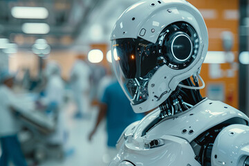 Fototapeta premium Advanced Robotic System in a Clinical Setting