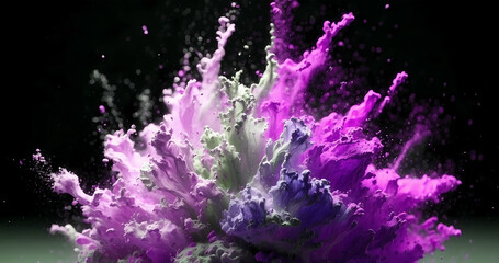 Abstract powder splash in motion. Explode background